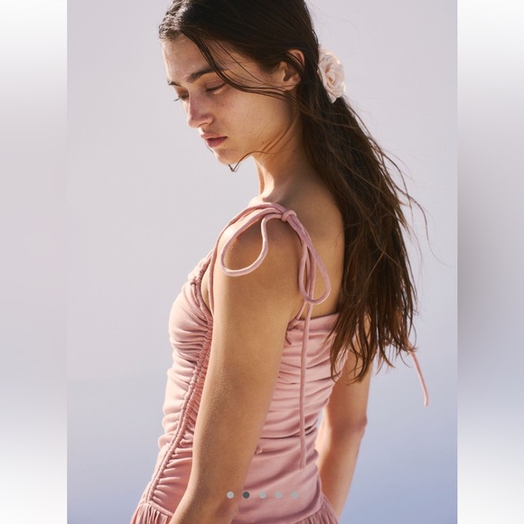 FREE PEOPLE BEACH LIZA DROP WAIST MIDI DRESS SIZE S MSRP $78.00 NWT - Picture 3 of 8